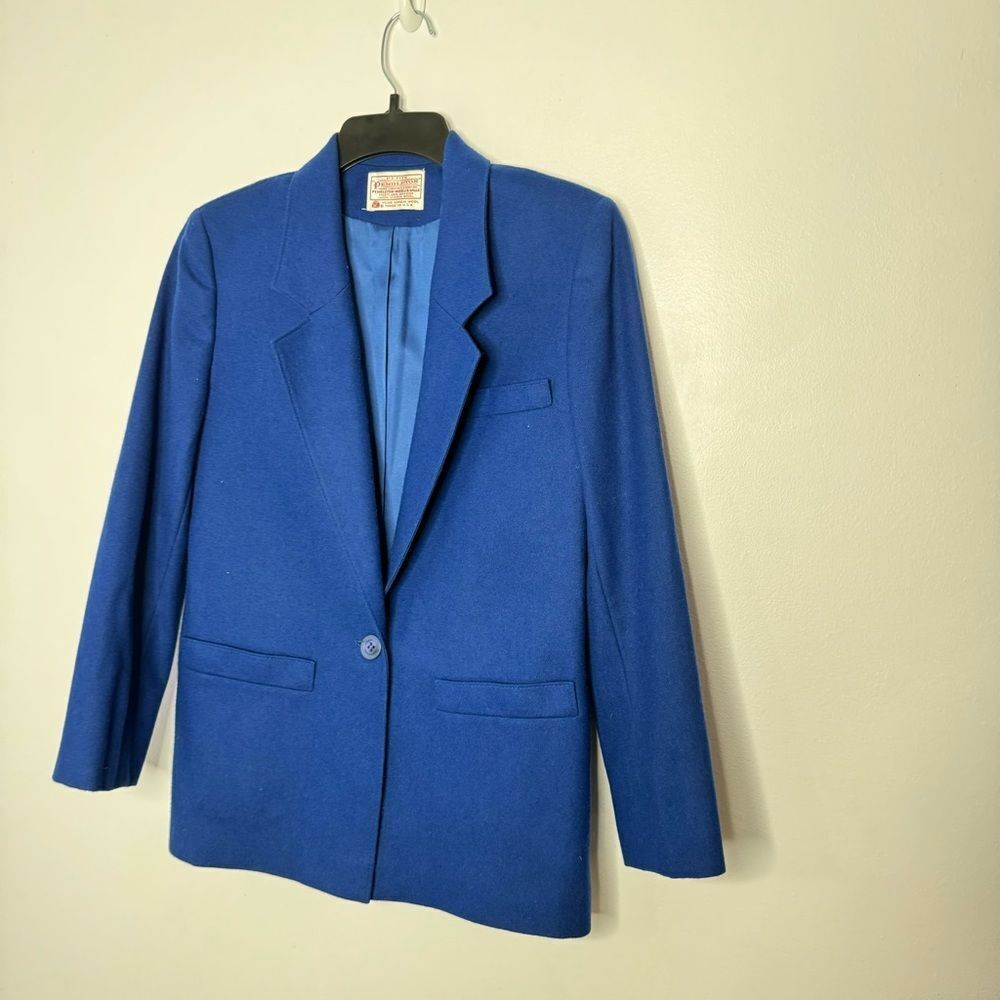 Pendleton Royal Blue Wool Blazer - image 2